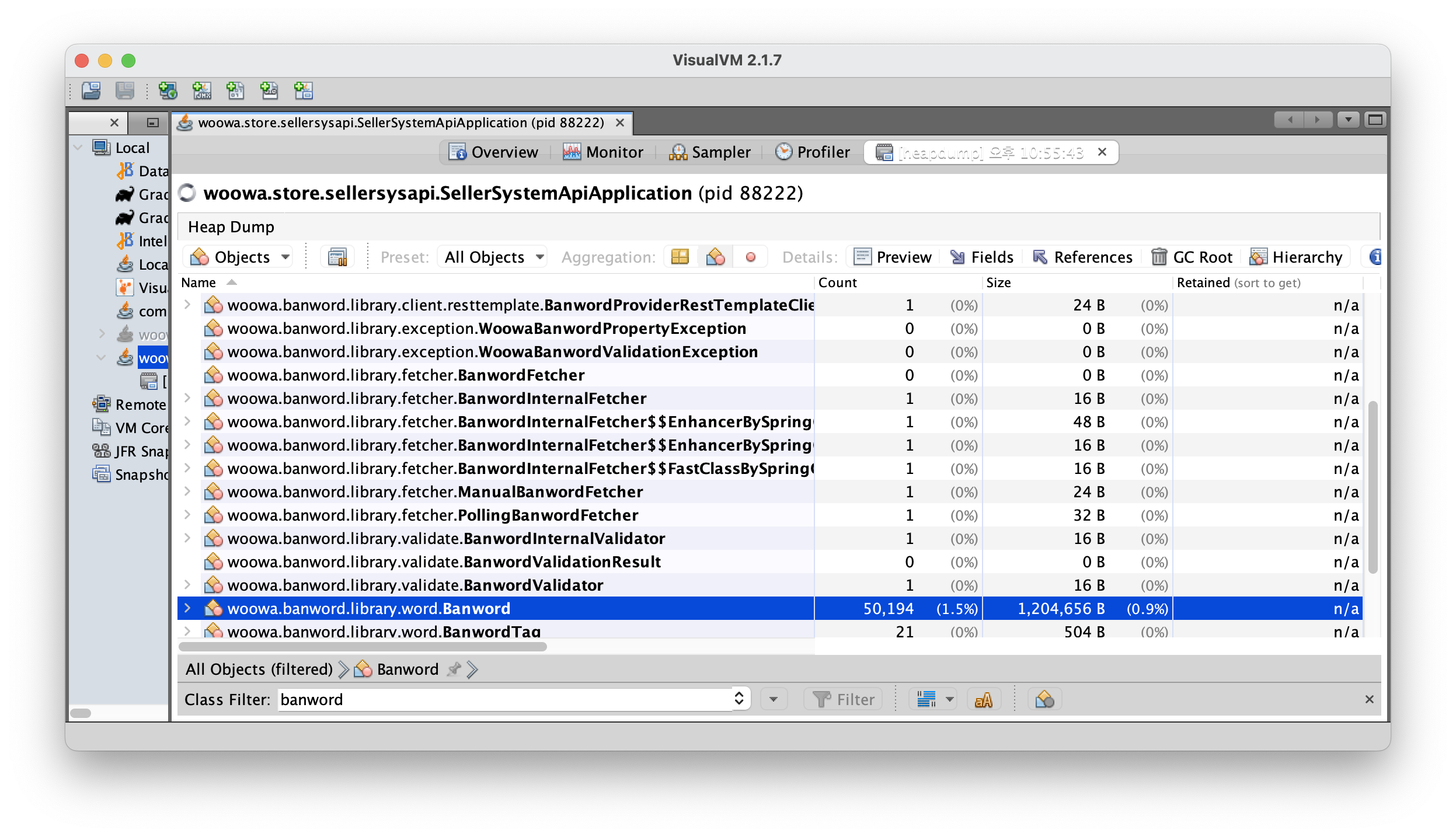 heap dump