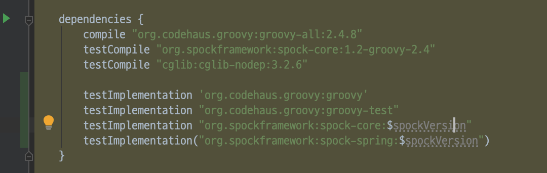 (<code>build.gradle</code>)Groovy DSL